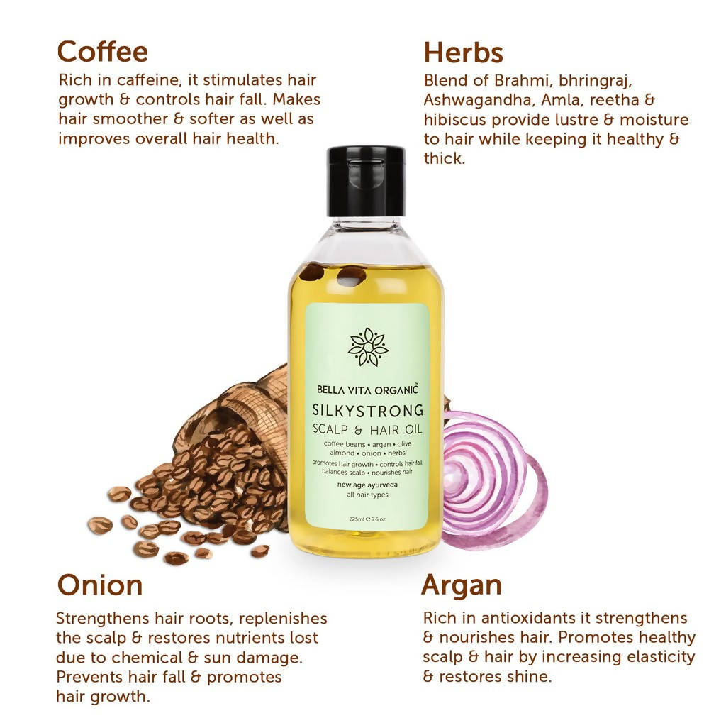 Bella Vita Organic Silky Strong Scalp & Hair Oil - Distacart