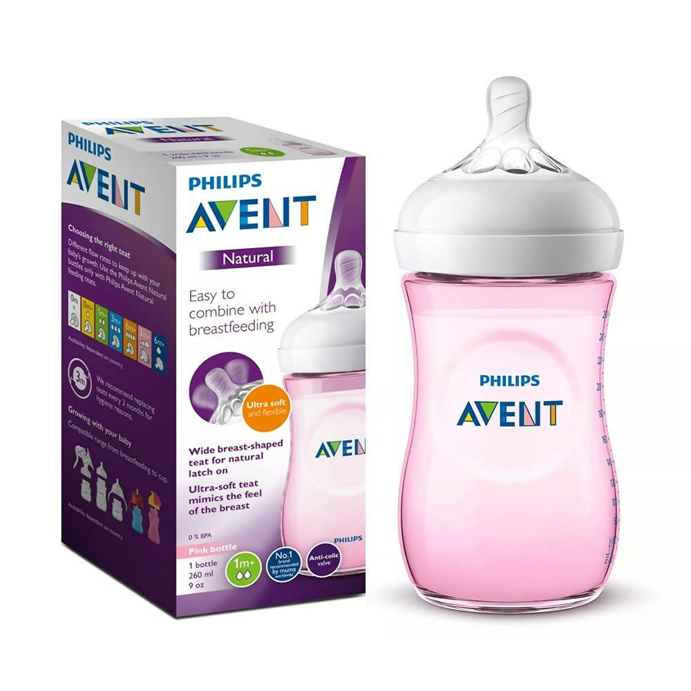 Philips Avent Natural 2. 0 Pink Feeding Bottle - Distacart