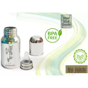 Goodmunchkins Stainless Steel Feeding Bottle 304 Grade Steel, Jointless, BPA Free, Rustfree Bottle for Kids - Distacart