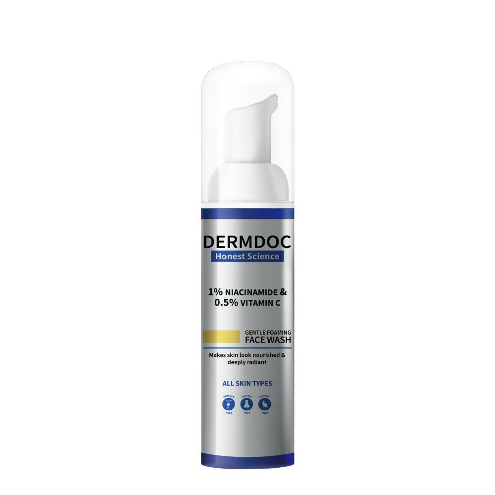 Dermdoc 1% Niacinamide & 0.5% Vitamin C Gentle Foaming Face Wash - Distacart