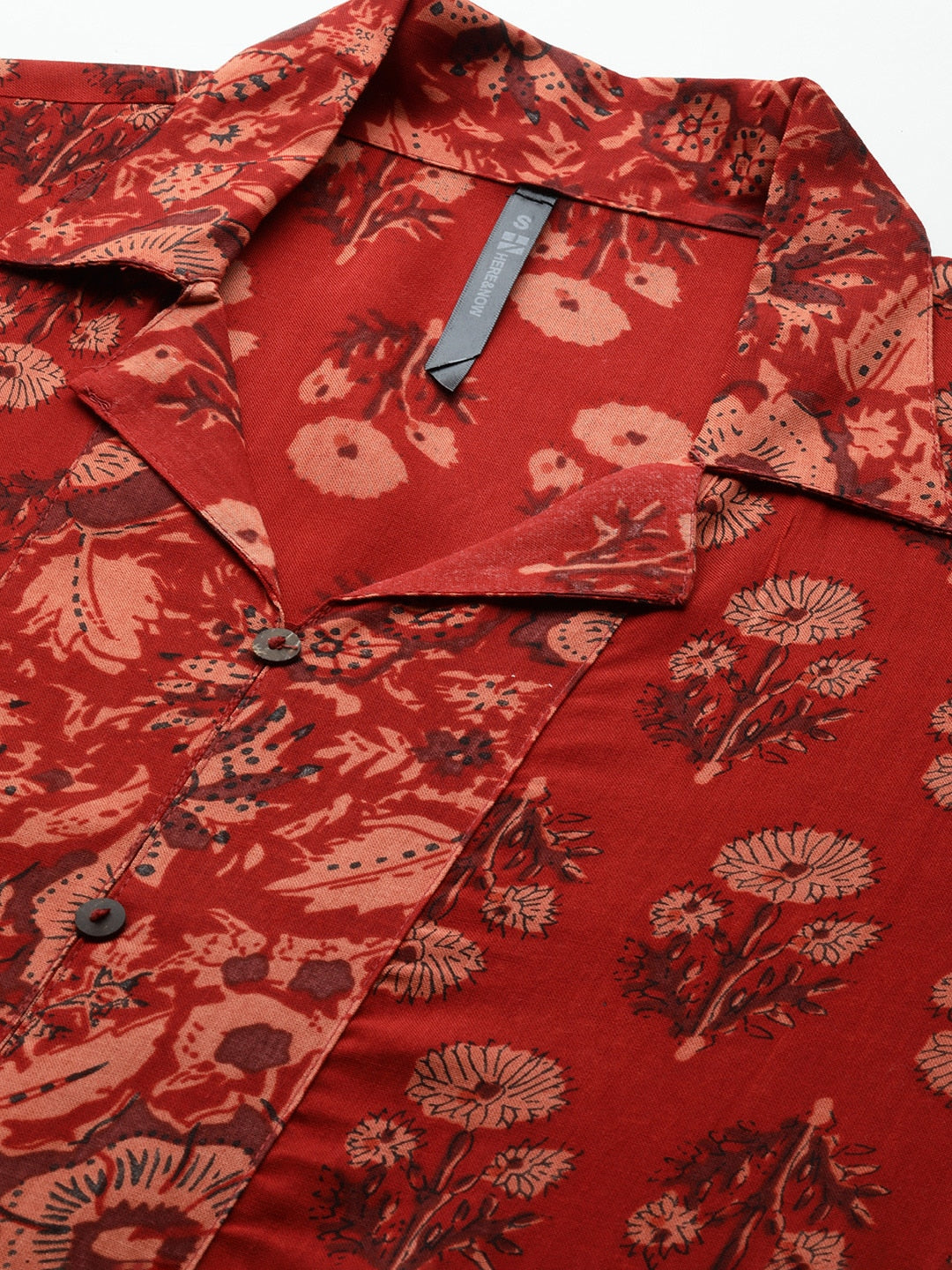 HERE&NOW Ethnic Motifs Printed A-Line Kurta - Distacart