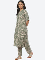 Thumbnail for Biba Women Floral Printed Kurta with Trousers - Distacart