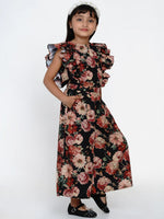Thumbnail for NOZ2TOZ Multicoloured Printed Basic Jumpsuit For Girls - Distacart