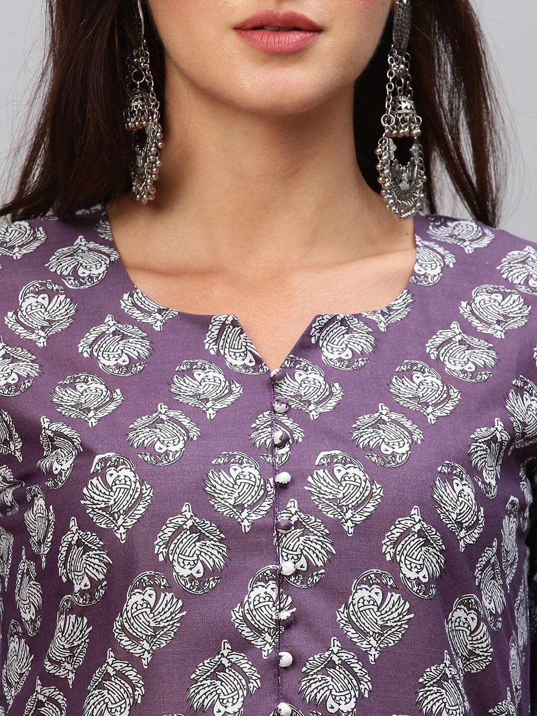 Kalini Ethnic Motifs Printed Straight Kurta with Trousers - Distacart