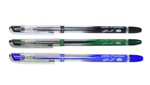 Cello Pointec Green, Black & Blue Gel Pens
