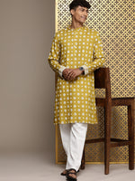 Thumbnail for House of Pataudi Jashn Ethnic Motifs Printed Kurta - Distacart
