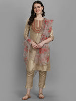 Thumbnail for Kalini Ethnic Motifs Embroidered Sequined Kurta with Trousers & Dupatta - Distacart
