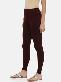 Thumbnail for Souchii Brown Solid Slim-Fit Ankle-Length Leggings - Distacart