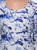 Thumbnail for Kalini Women White & Blue Printed Kurta - Distacart