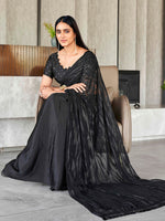 Thumbnail for Tikhi Imli Woven Design Satin Ready to Wear Saree - Distacart