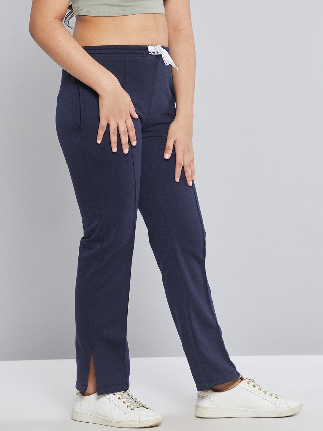 Lyush Navy Fleece Brand Drawstring Track Pants For Girls - Distacart