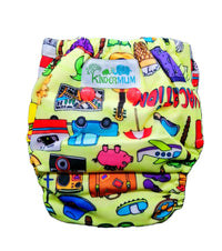 Thumbnail for Kindermum Nano Pro Aio Cloth Diaper (With 2 Organic Inserts And Power Booster)- Vacation For Kids - Distacart