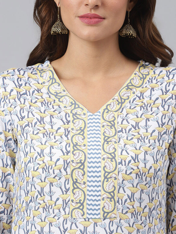 Kalini Women Floral Printed Kurta with Trousers & Dupatta - Distacart