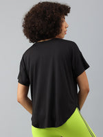Thumbnail for MKH Women Typography Printed Dri-FIT Sports T-shirt - Distacart