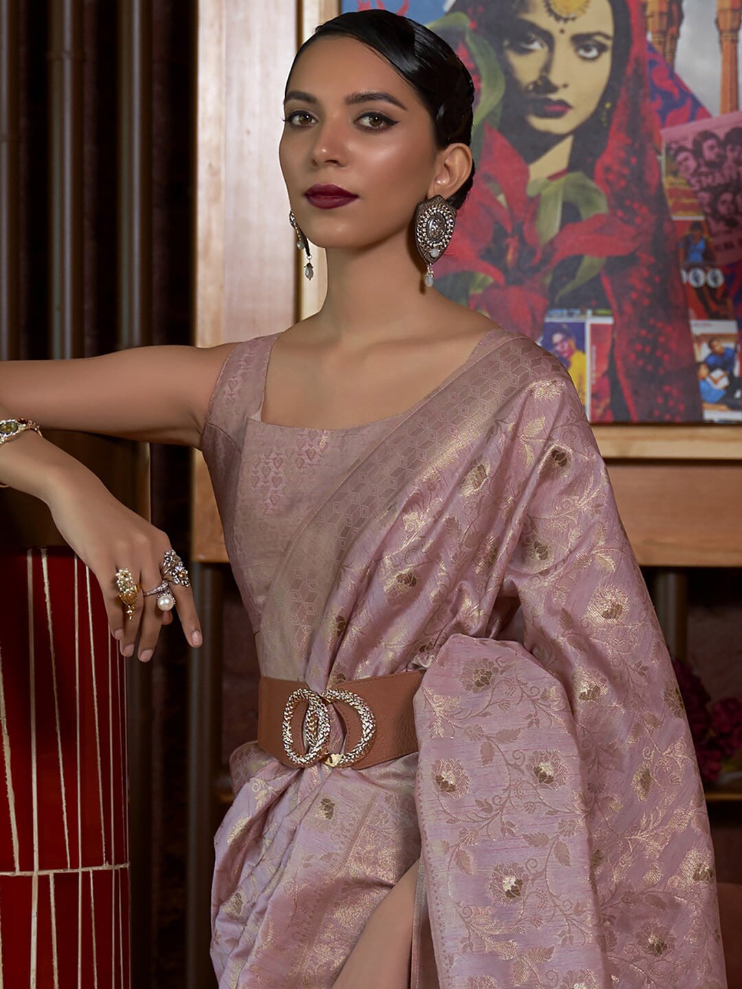 Mitera Woven Design Zari Banarasi Saree - Distacart