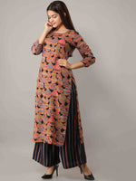 Thumbnail for Kalini Women Multicoloured Printed Thread Work Kurta with Palazzos - Distacart