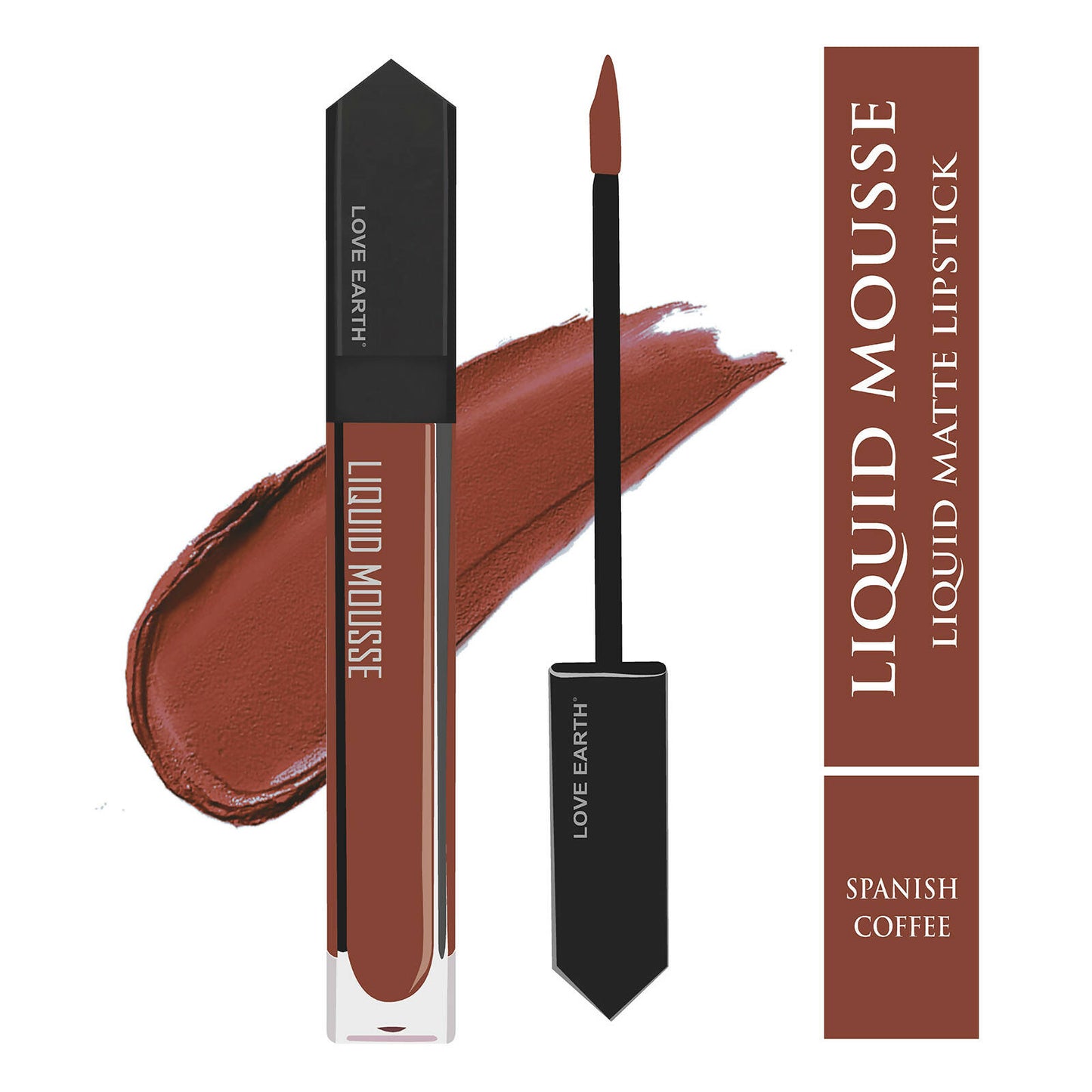 Love Earth Liquid Mousse Lipstick - Spanish Coffee - Distacart