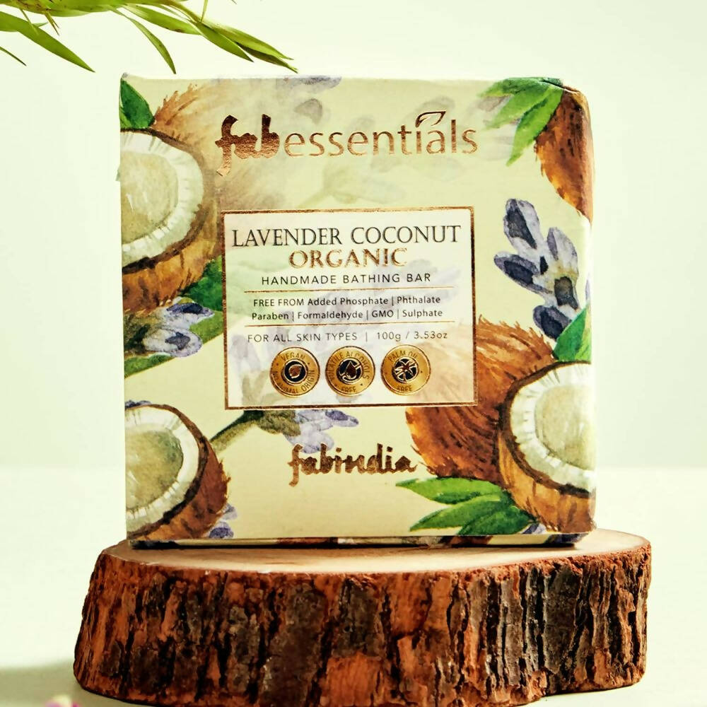 Fabessentials Lavender Coconut Organic Handmade Bathing Bar - Distacart