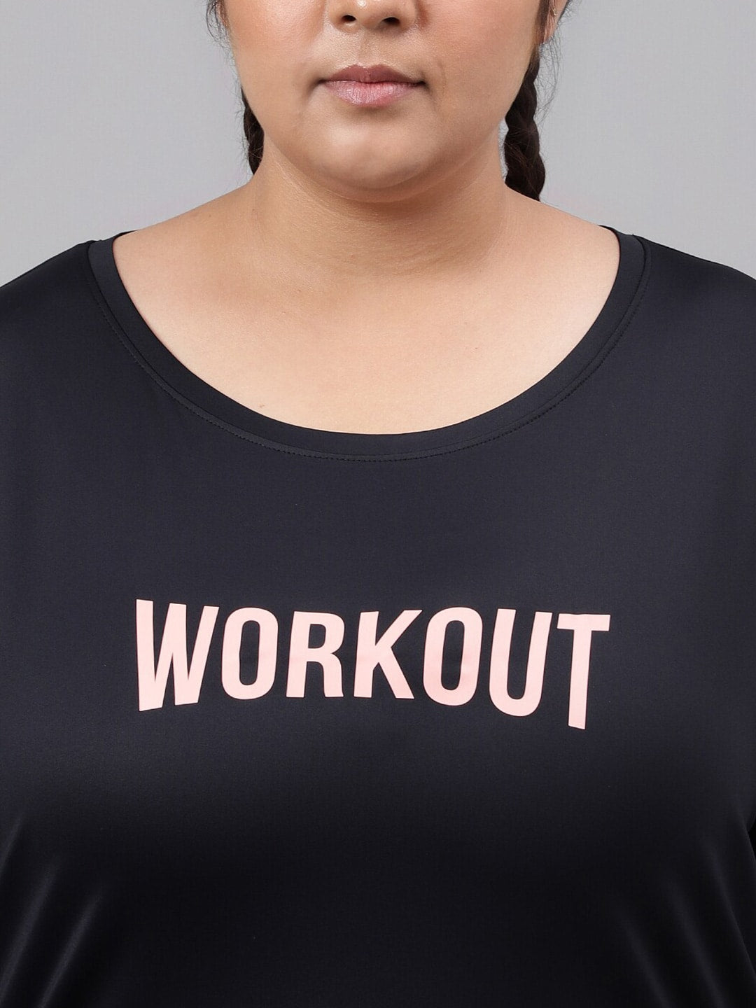 MKH Plus Size Typography Printed Dri-FIT T-shirt - Distacart