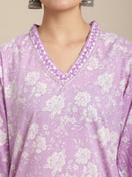 Thumbnail for Sangria Women Floral Printed Pure Cotton Kurta with Salwar - Distacart