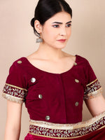 Thumbnail for Kalini Embellished Velvet Saree - Distacart