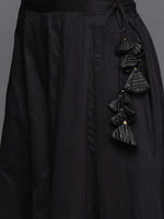 Thumbnail for Biba Women Black Embellished Kurti with Palazzos - Distacart