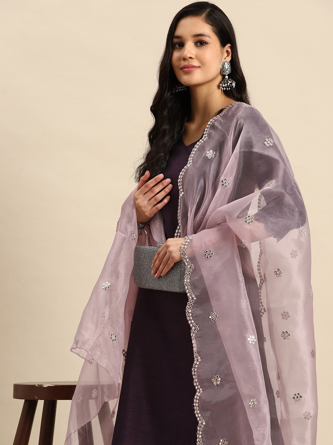 Sangria Regular Kurta with Trousers & Dupatta - Distacart