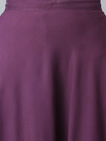 Thumbnail for Khushal K Women Purple Ethnic Motifs Printed Kurta with Skirt - Distacart