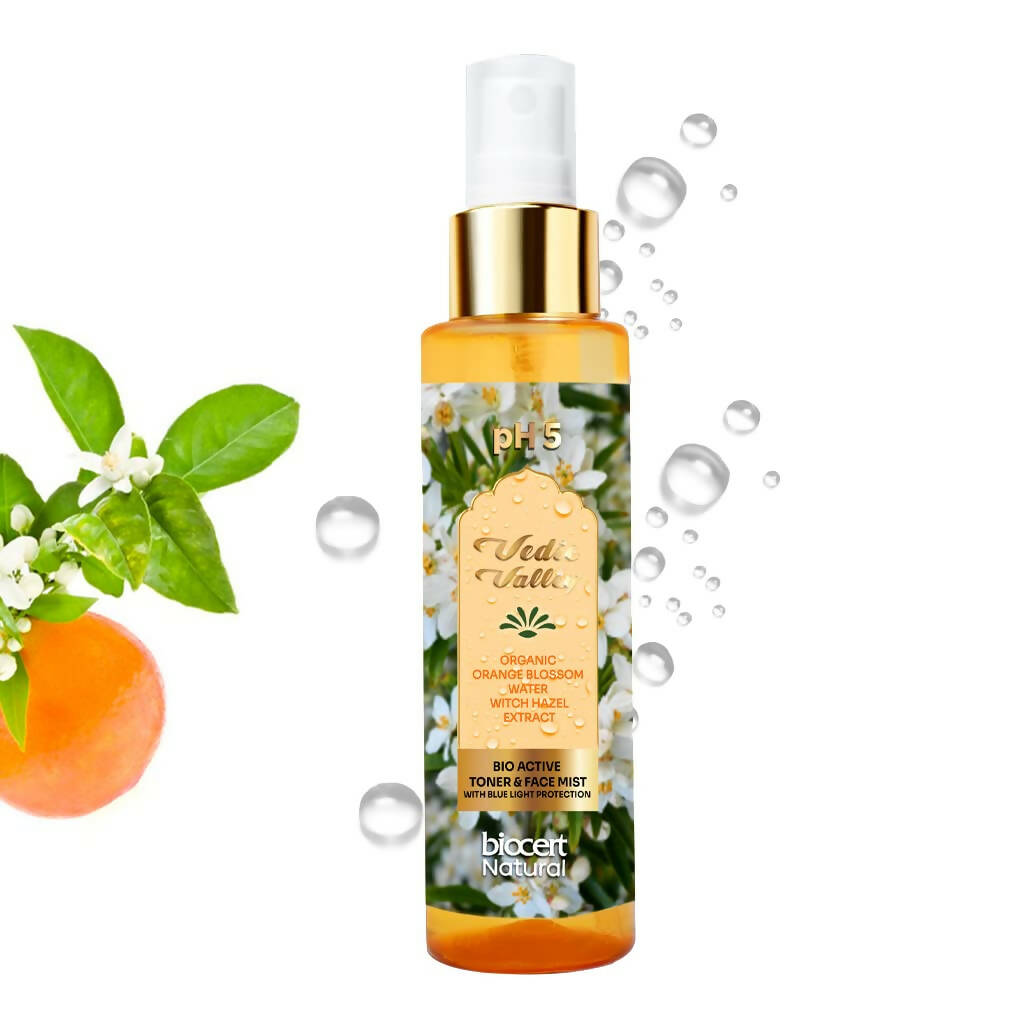 Vedic Valley Face Mist & Toner With Blue Light Filters Orange Blossom - Distacart