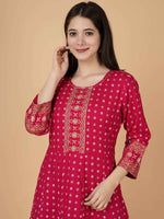 Thumbnail for Kalini Ethnic Motifs Checked Anarkali Kurta - Distacart