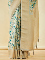 Thumbnail for Soch Floral Printed Zari Tussar Saree - Distacart