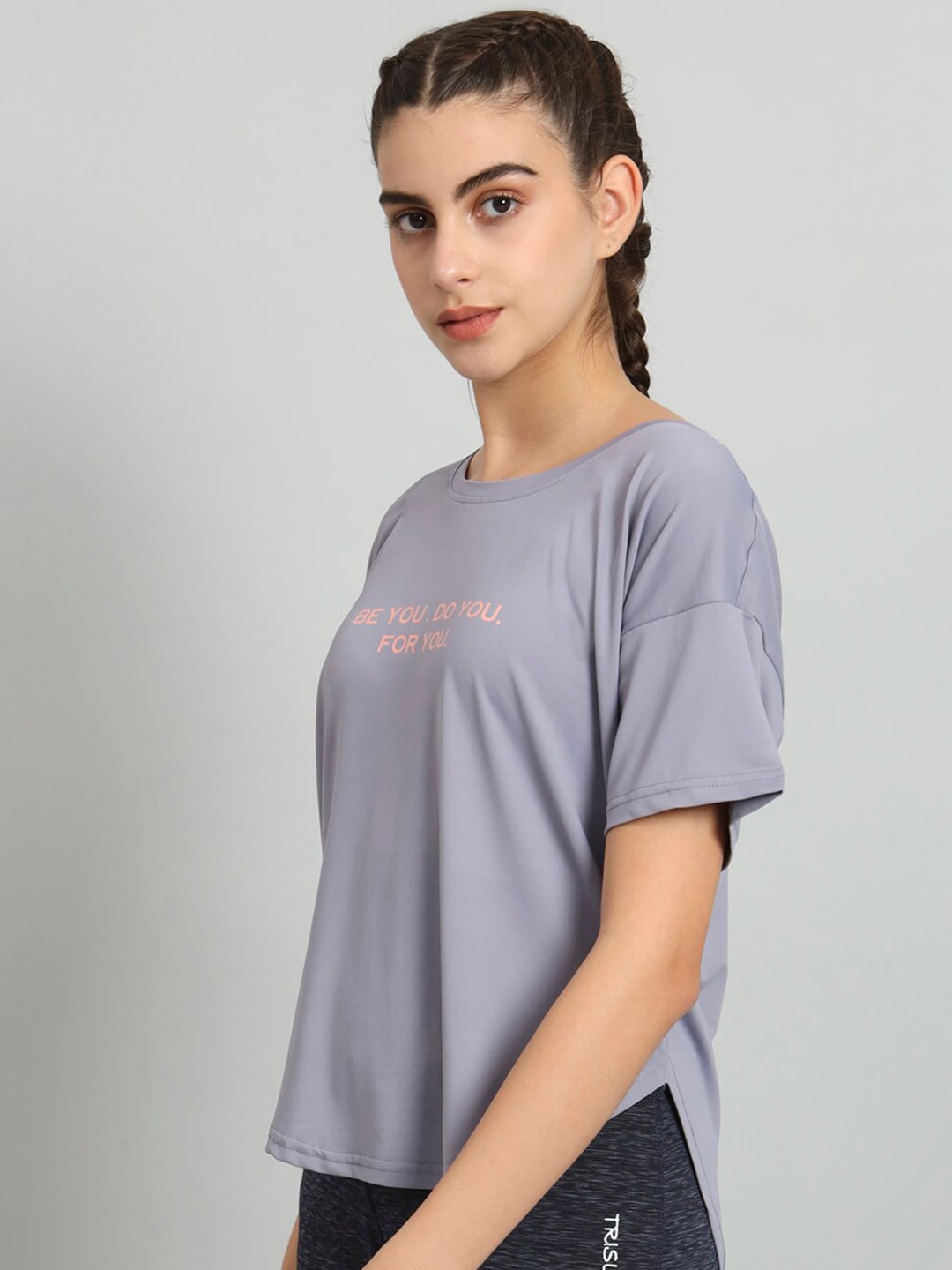 MKH Typography Printed Drop-Shoulder Sleeves Dri-FIT T-shirt - Distacart