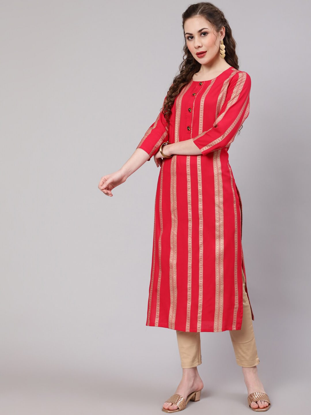 Kalini Women Ethnic Motifs Printed Indie Prints Kurta - Distacart