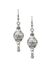 Thumbnail for Cardinal Silver-Toned Oxidized Long Jewellery Set - Distacart