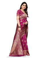 Thumbnail for Kalini Floral Woven Design Zari Kanjeevaram Saree - Distacart