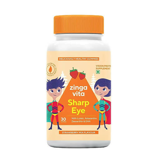 Zingavita Sharp Eye Gummies for Kids (Strawberry Mix Flavor) - Distacart