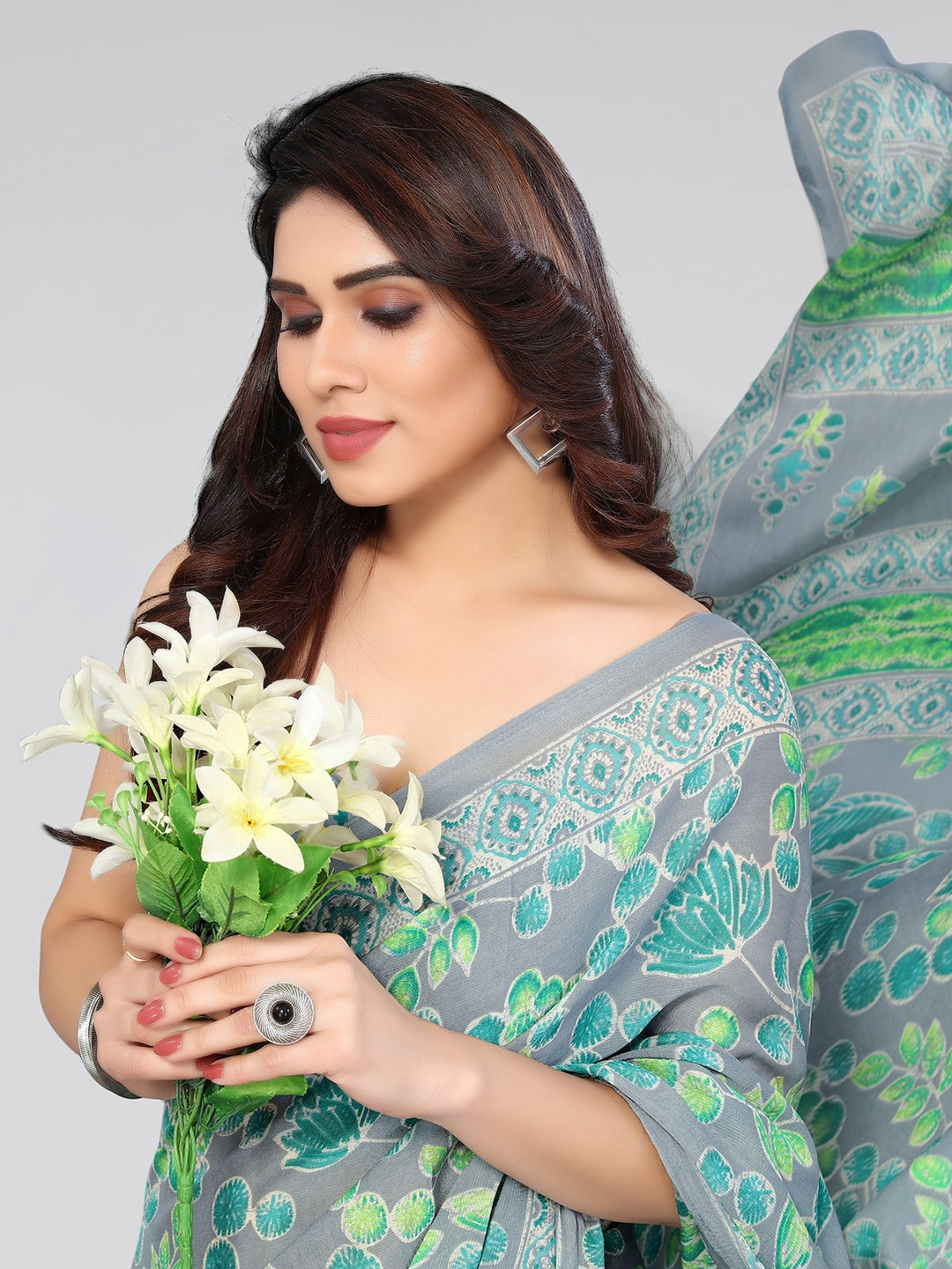 Kalini Floral Saree - Distacart