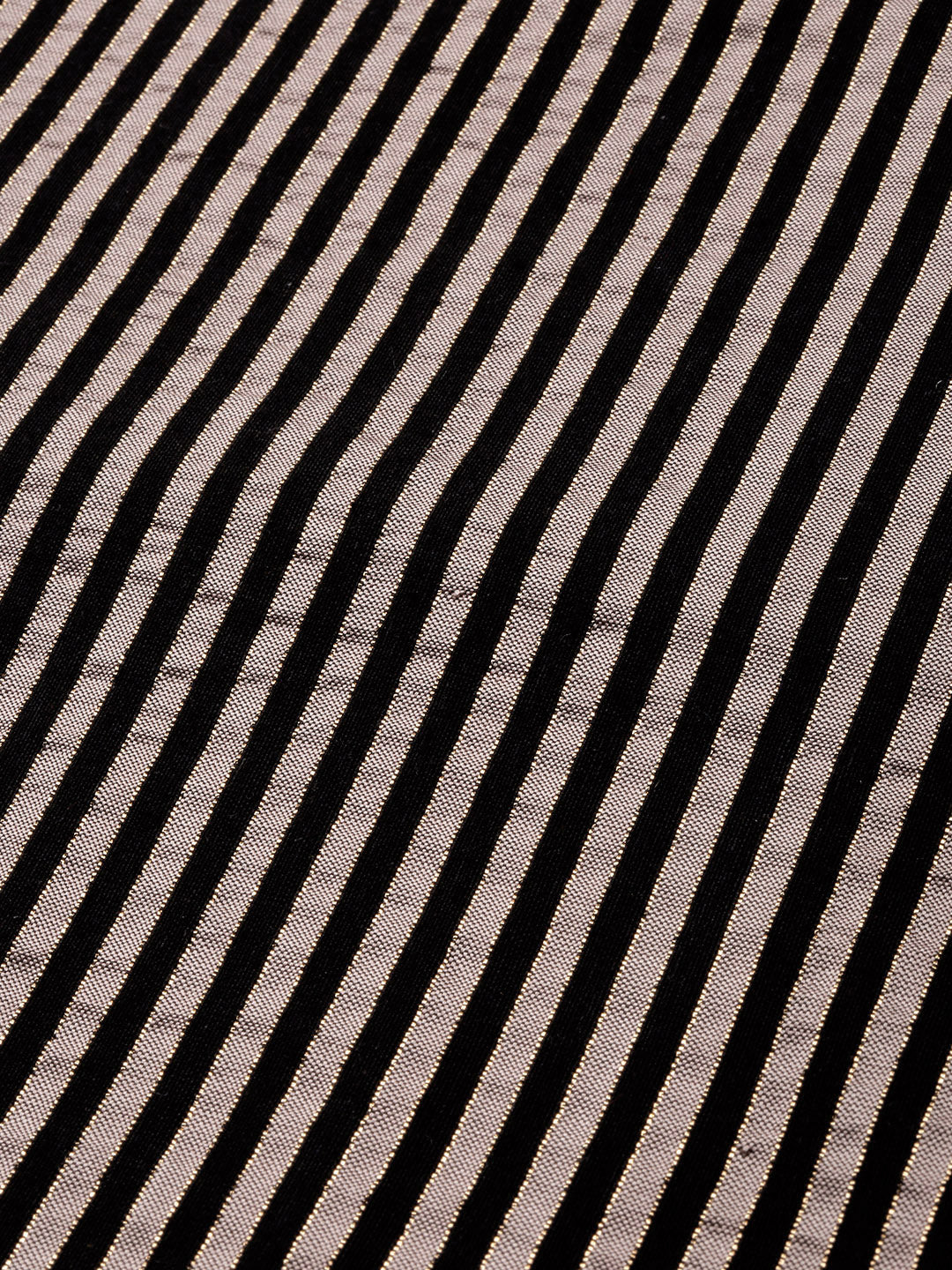 Kalini Women Beige & Black Striped Straight Kurta - Distacart