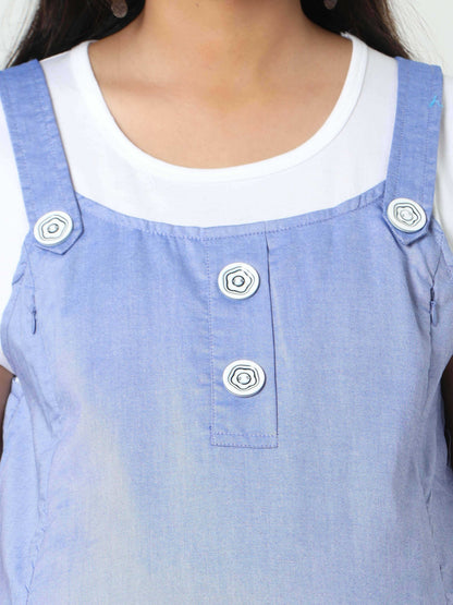 Manet Half Sleeves Solid Maternity Dress With Concealed Zipper Nursing Access - Blue - Distacart