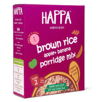 Thumbnail for Happa Organic Baby Food, Brown Rice+ Apple + Banana Porridge Mix - Distacart
