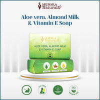 Thumbnail for Skinska Natural Aloe Vera Vitamin E & Almond Milk Soap - Distacart