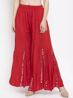 Thumbnail for Mominos Fashion Red Mirror Palazzo