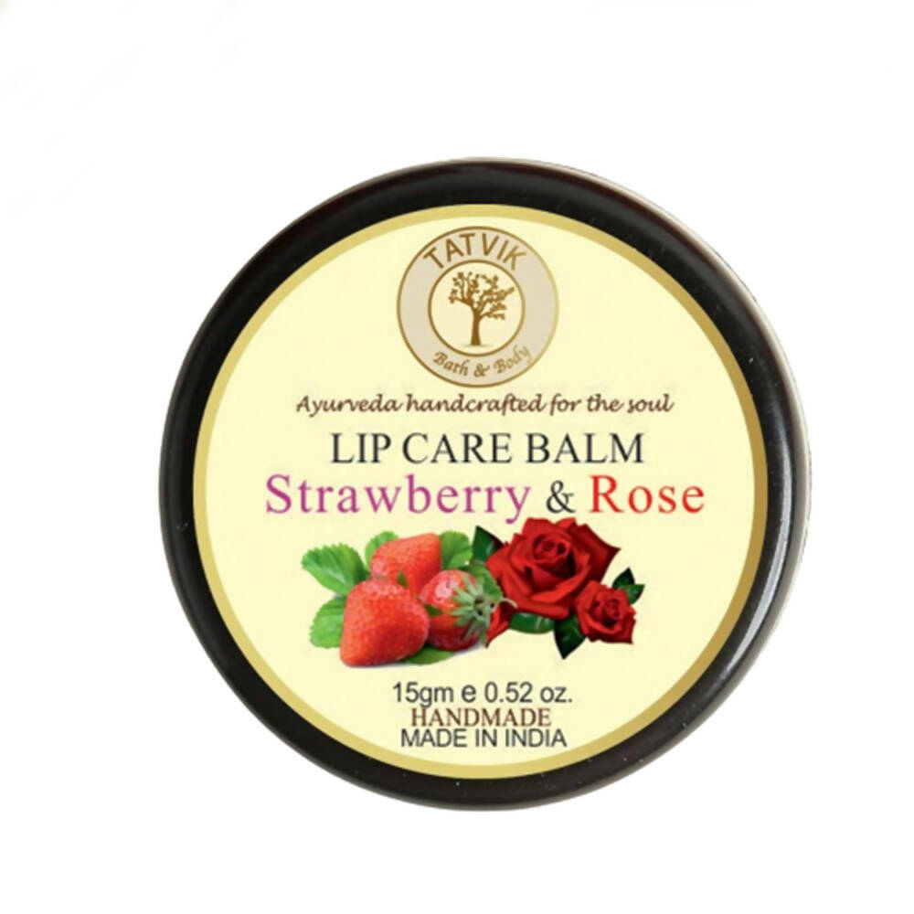 Tatvik Ayurveda Strawberry & Rose Lip Balm - Distacart