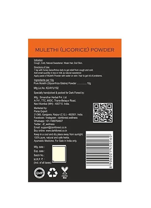 Dark Forest Mulethi Powder - Distacart