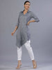 Juniper Women Blue Rayon Printed Asymmetric Kurta - Distacart