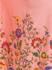 Thumbnail for Mominos Fashion Peach Floral Design Palazzo