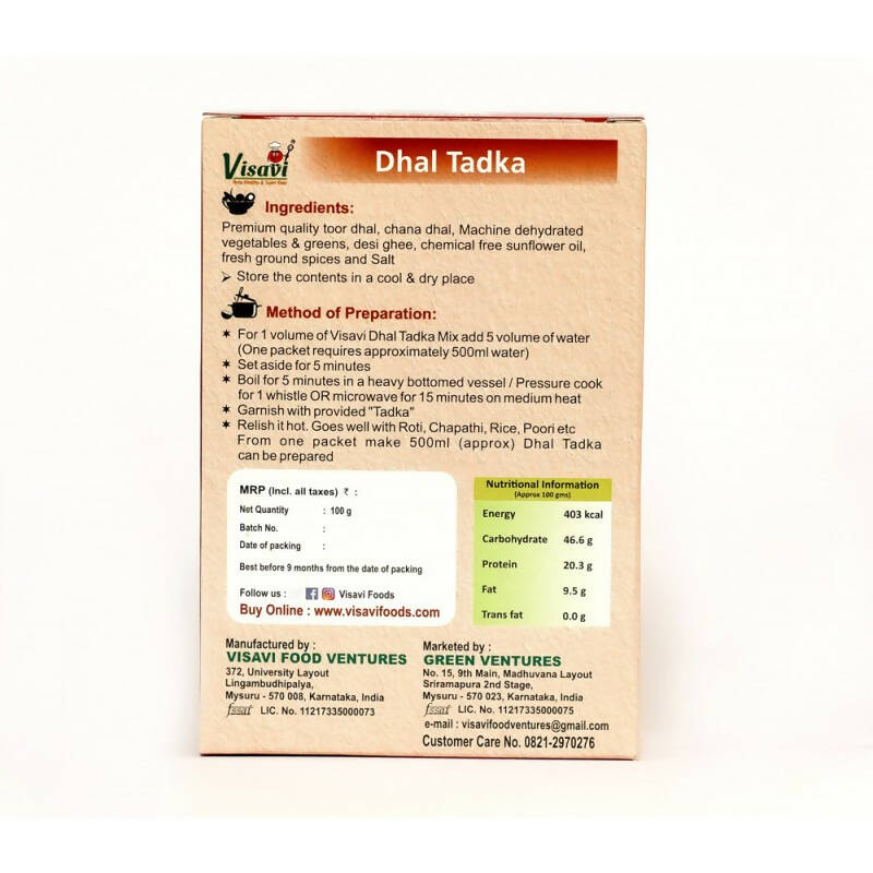 Visavi Dhal Tadka - Distacart