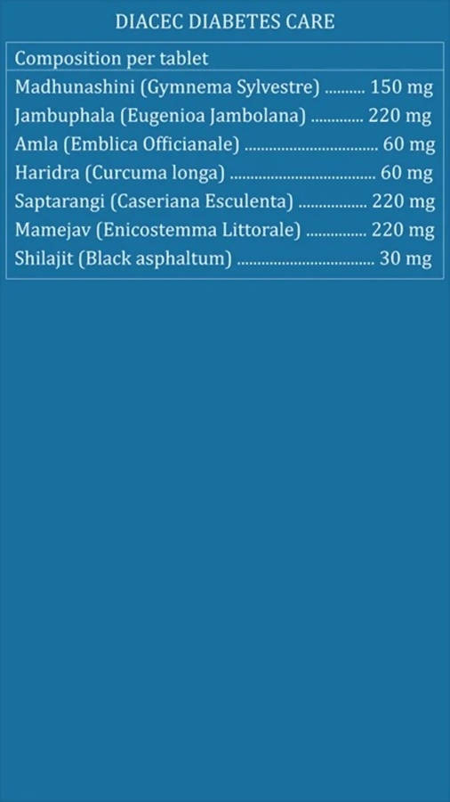 Purayati Diacec Diabetes Care Tablets