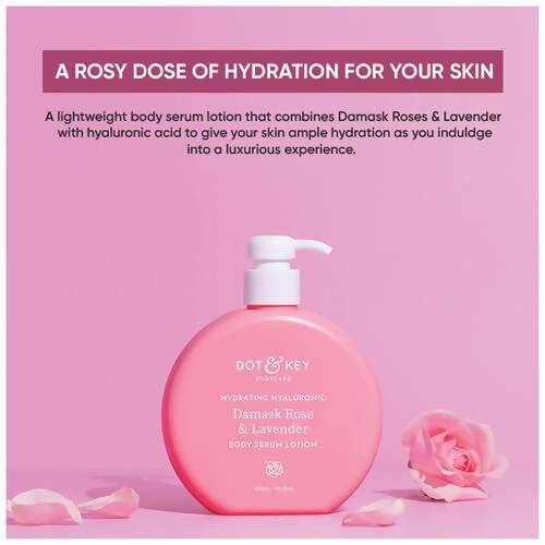 Dot & Key Hydrating Hyaluronic Damask Rose & Lavender Body Serum Lotion - Distacart