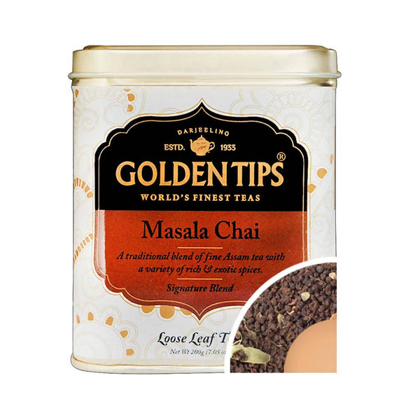 Golden Tips Masala Chai - Tin Can - Distacart